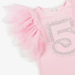Angels Face Gifts|Tops*Girls Pink Cotton 5th Birthday T-Shirt Fairypink