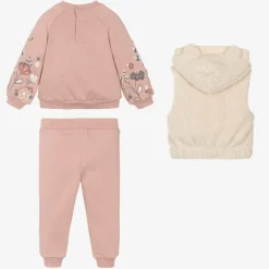 Mayoral Tracksuits*Girls Pink Cotton Tracksuit Set