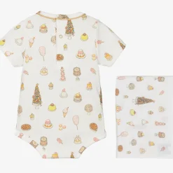 Atelier Choux Paris Gifts|Babysuits*Girls Pink Cotton Treats Babysuit Gift Set