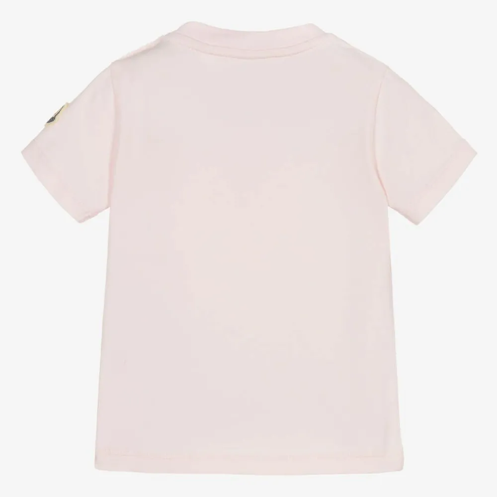 Moncler Enfant Tops*Girls Pink Cotton T-Shirt