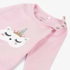 NAME IT Gifts|Babysuits*Girls Pink Cotton Unicorn Babygrow