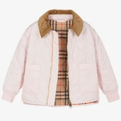 Burberry Coats & Jackets*Girls Pink Diamond Quilted Jacket