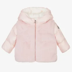 Moncler Enfant Coats & Jackets*Girls Pink Down Padded Natas Jacket