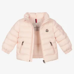 Moncler Enfant Coats & Jackets*Girls Pink Down Puffer Jacket