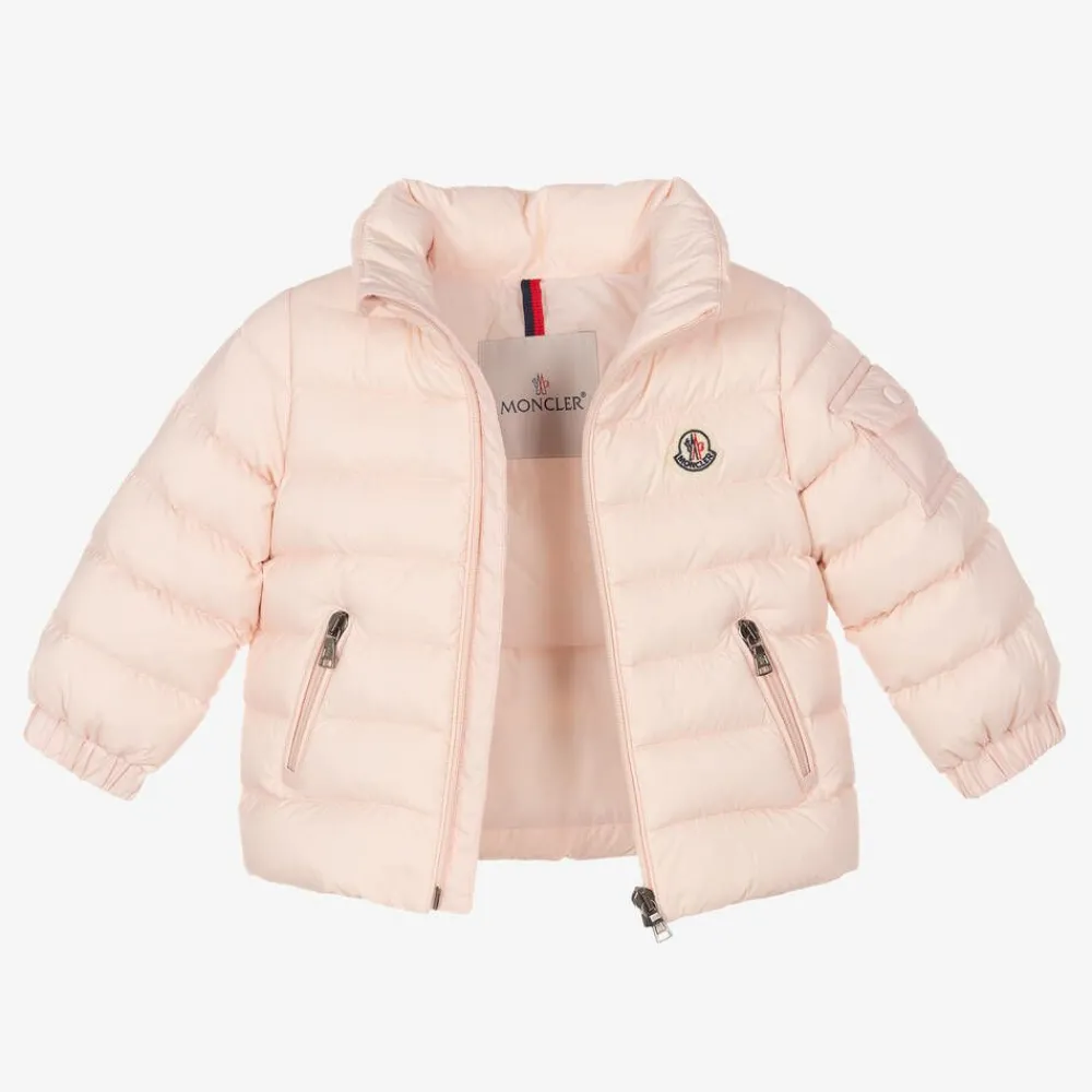 Moncler Enfant Coats & Jackets*Girls Pink Down Puffer Jacket
