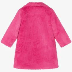 Joyday Coats & Jackets*Girls Pink Faux Fur Coat