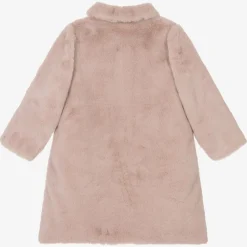 Mebi Coats & Jackets*Girls Pink Faux Fur Coat