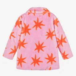Stella McCartney Kids Coats & Jackets*Girls Pink Faux Fur Cosmic Stars Coat