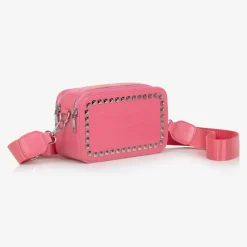 Fun amp; Fun Bags*Girls Pink Faux Leather Shoulder Bag (19cm)