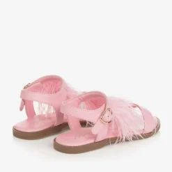 Age of Innocence Sandals|Sandals*Girls Pink Feather Sandals