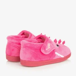 Chipmunks Slippers|Slippers*Girls Pink Fleece Dinosaur Slippers