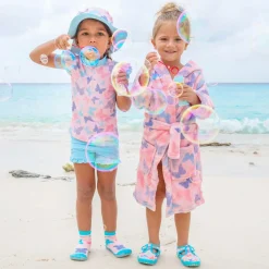 Playshoes Towels & Robes*Girls Pink Fleece Dressing Gown