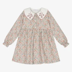 Paloma de la O Dresses*Girls Pink Floral Cotton Dress