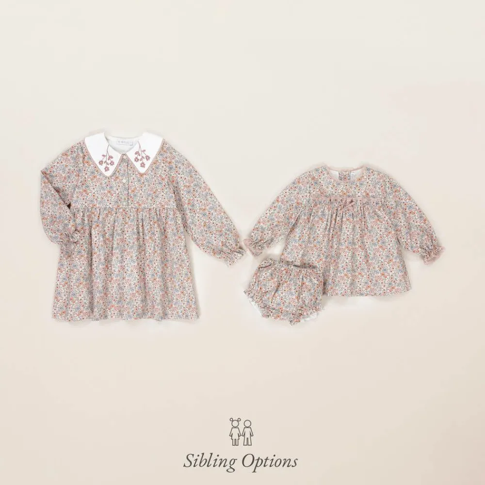 Paloma de la O Dresses*Girls Pink Floral Cotton Dress