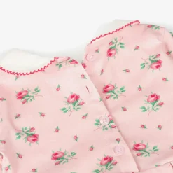 Rachel Riley Dresses*Girls Pink Floral Cotton Jersey Dress