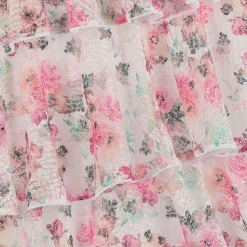 Nessi Byrd Swimwear*Girls Pink Floral Lace Beach Skirt (UV50)