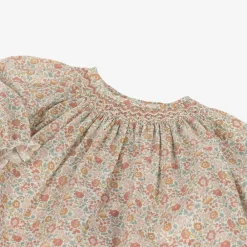 Bonpoint Tops*Girls Pink Floral Print Cotton Blouse