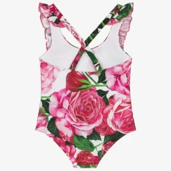 Dolce amp; Gabbana Swimwear*Girls Pink Floral Swimsuit