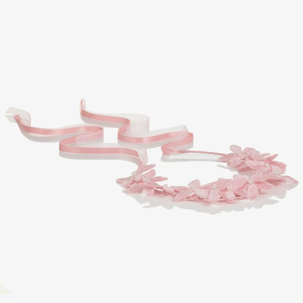 Sienna Likes To Party Hair Accessories*Girls Pink Flower Garland