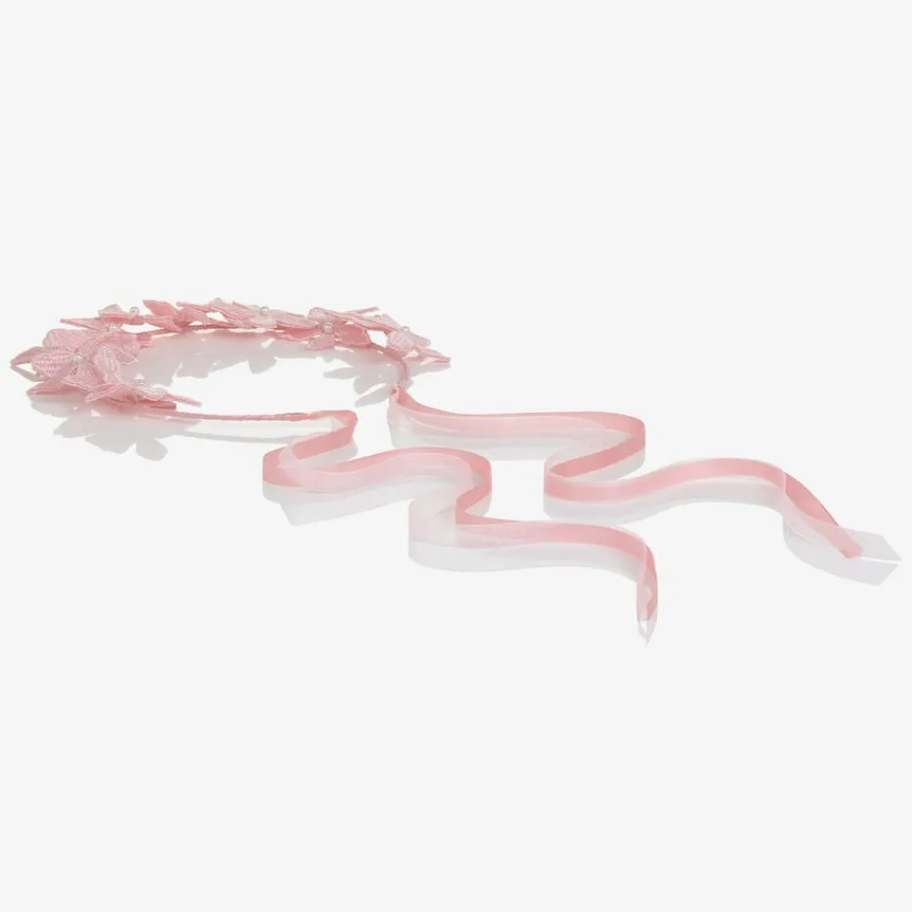 Sienna Likes To Party Hair Accessories*Girls Pink Flower Garland