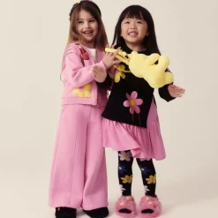 Monnalisa Tracksuits*Girls Pink Flower Print Tracksuit