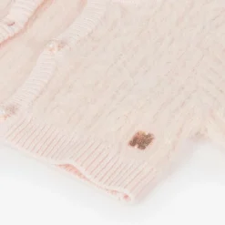 Carrément Beau Tops*Girls Pink Fluffy Knit Cardigan