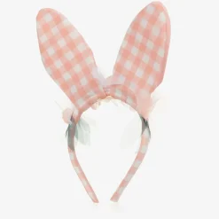 Meri Meri Costumes*Girls Pink Gingham Bunny Ears