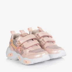 Beppi Trainers|Trainers*Girls Pink Glitter Light-Up Trainers
