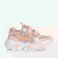 Beppi Trainers|Trainers*Girls Pink Glitter Light-Up Trainers