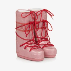 Moon Boot Snow Boots|Snow Boots*Girls Pink Glitter Snow Boots