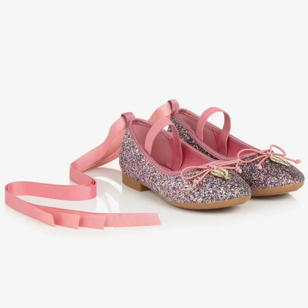 Angels Face Pumps & Ballerinas|Pumps & Ballerinas*Girls Pink Glittery Ballerina Shoes TeaRose