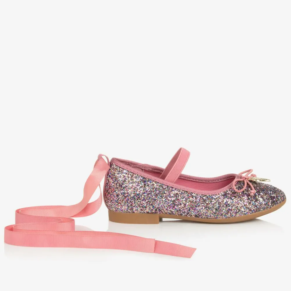 Angels Face Pumps & Ballerinas|Pumps & Ballerinas*Girls Pink Glittery Ballerina Shoes TeaRose