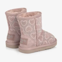Lelli Kelly Boots|Boots*Girls Pink Heart & Diamanté Suede Boots