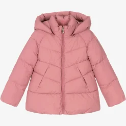 Mayoral Coats & Jackets*Girls Pink Hooded Puffer Coat