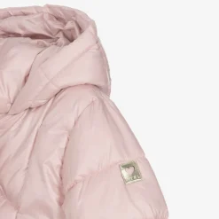Mayoral Coats & Jackets*Girls Pink Hooded Puffer Coat