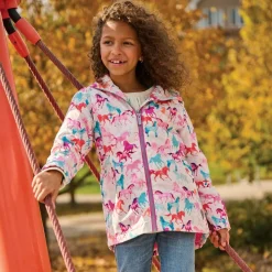Hatley Coats & Jackets*Girls Pink Horse Print Raincoat