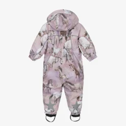 Molo Snowwear|Snowwear*Girls Pink Horse Snowsuit