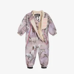 Molo Snowwear|Snowwear*Girls Pink Horse Snowsuit