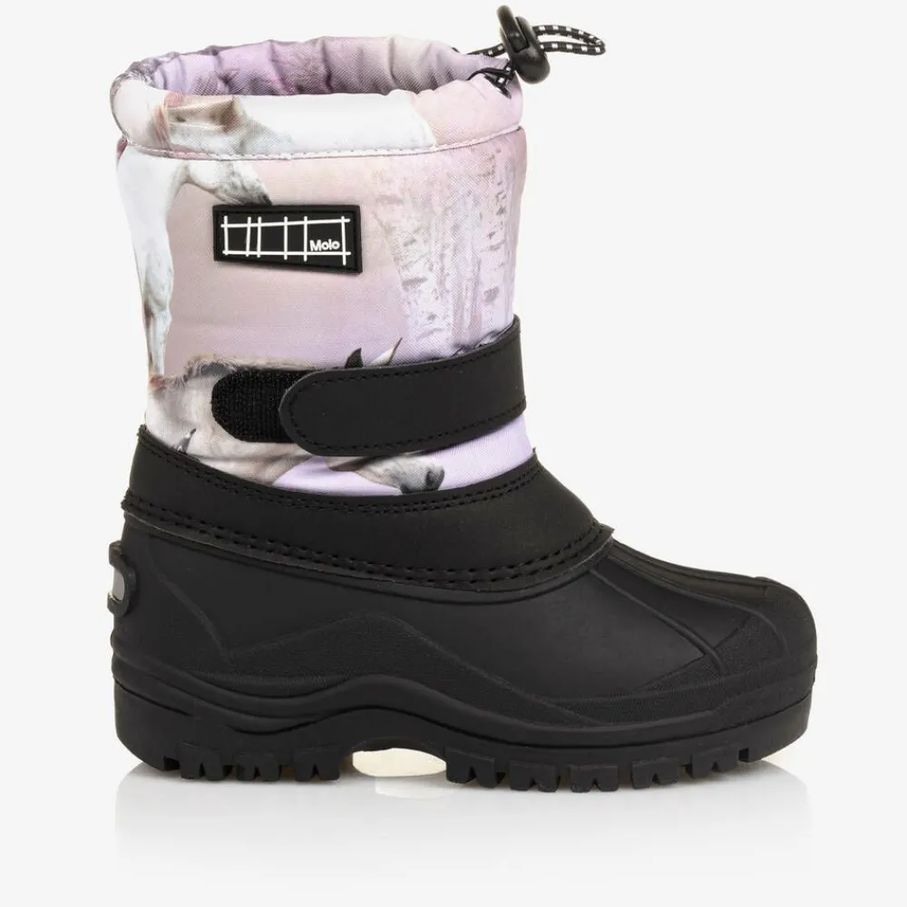 Molo Snow Boots|Snow Boots*Girls Pink Horses Snow Boots