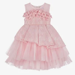 Beau KiD Dresses*Girls Pink Lace & Tulle Dress