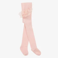 Mayoral Newborn Tights|Tights*Girls Pink Lace Frill Tights