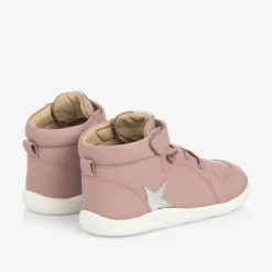 Old Soles Trainers*Girls Pink Leather High-Top Trainers