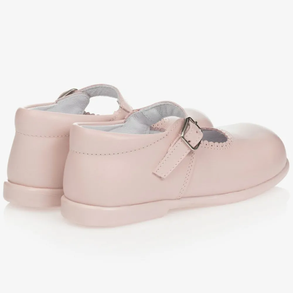 Childrens Classics Bar Shoes|Bar Shoes*Girls Pink Leather Shoes