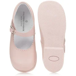 Childrens Classics Bar Shoes|Bar Shoes*Girls Pink Leather Shoes