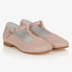 Beatrice amp; George Traditional Shoes|Bar Shoes*Girls Pink Leather T-Bar Shoes