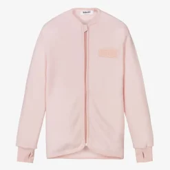 Molo Tops*Girls Pink Merino Wool Zip-Up Top WildRose