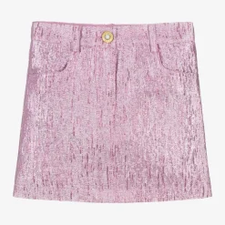 Angels Face Skirts*Girls Pink Metallic Jacquard Skirt OrchidPink