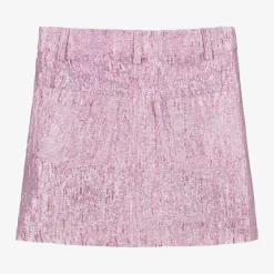 Angels Face Skirts*Girls Pink Metallic Jacquard Skirt OrchidPink
