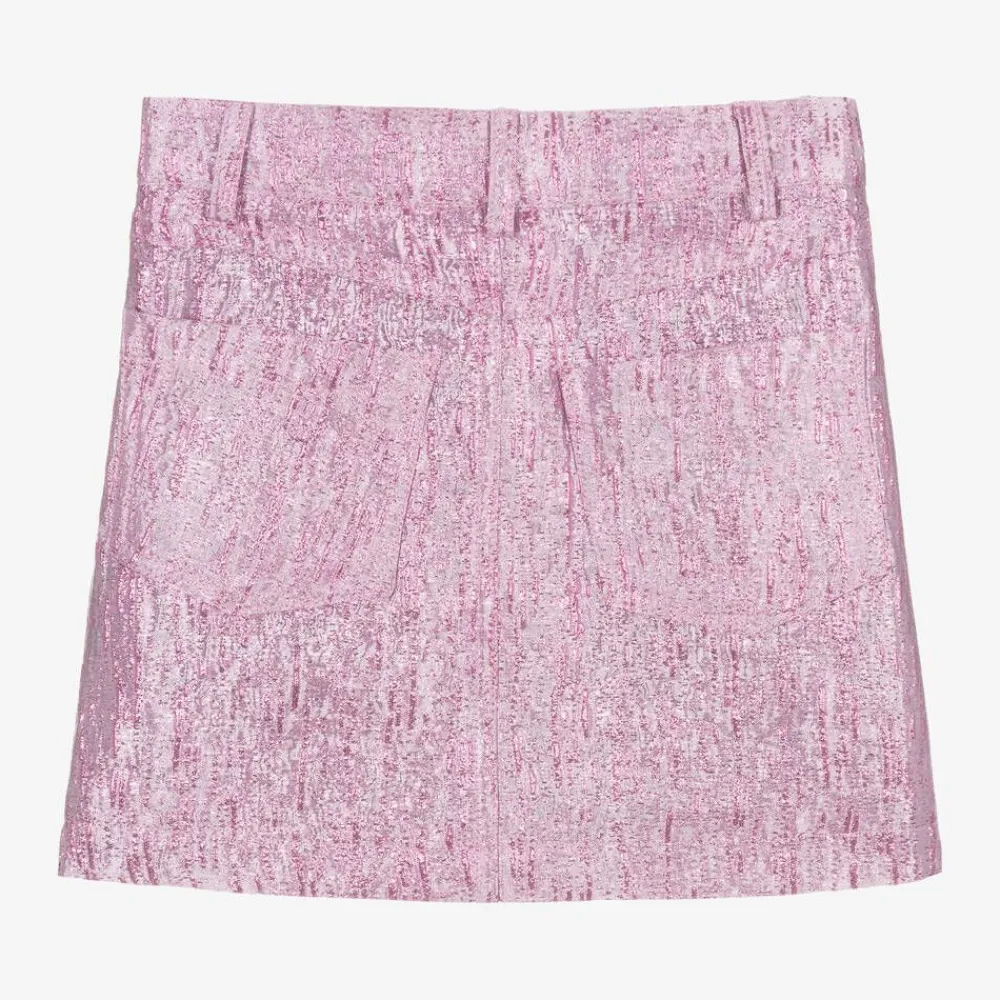 Angels Face Skirts*Girls Pink Metallic Jacquard Skirt OrchidPink