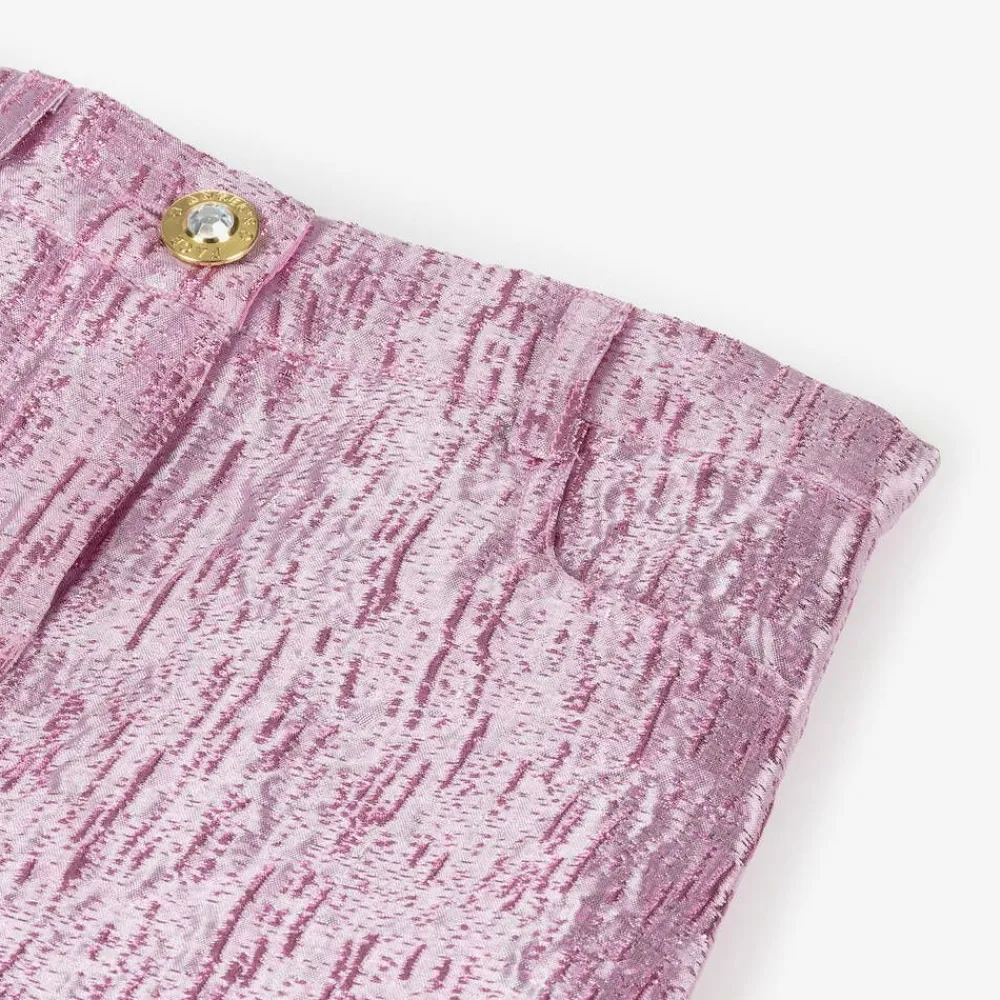 Angels Face Skirts*Girls Pink Metallic Jacquard Skirt OrchidPink